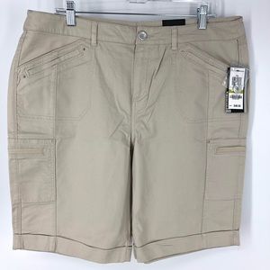 Style & Co Mid Rise Bermuda Shorts Stonewall